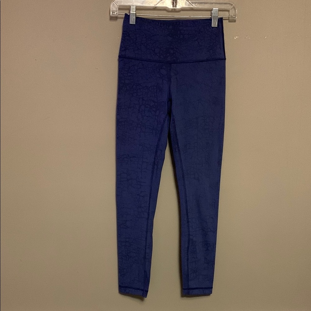 Lululemon Wunder Train High-Rise Tight Size 4 25” Diamond Dye Naval Blue Legging